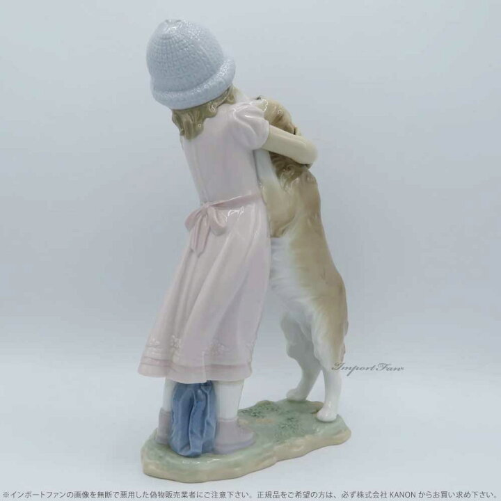 楽天市場】リヤドロ 待ってたよ! 少女 犬 ゴールデンレトリバー 置物 
