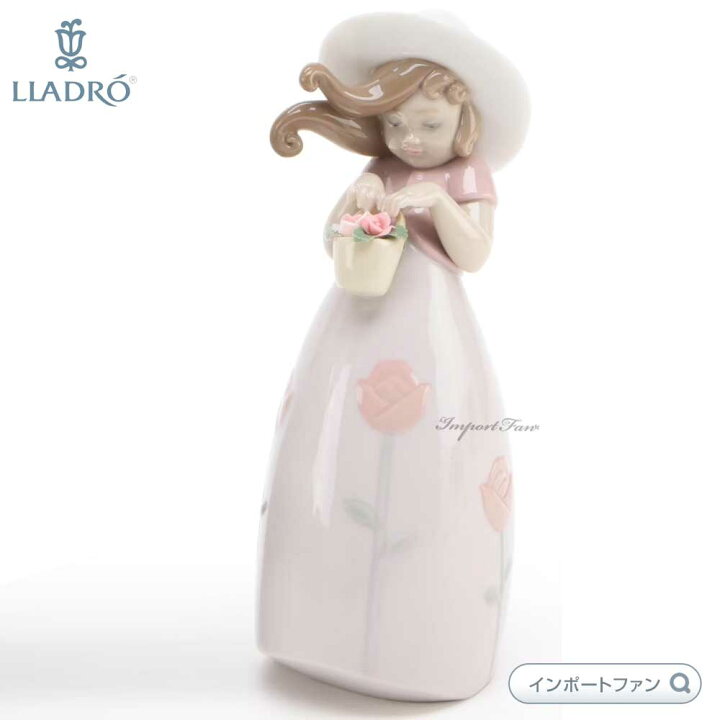 楽天市場】リヤドロ リトル・ローズ バラ 少女 花 置物 01008042 