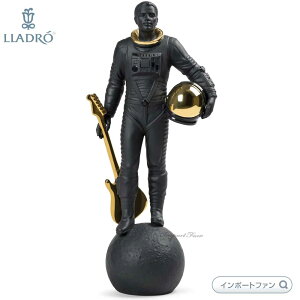 リヤドロ ウォーキング・オン・ザ・ムーン マットブラック ゴールド スティング ギター 置物 01009409 LLADRO プレゼント ギフト □