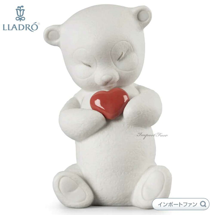 楽天市場】リヤドロ ロビー 勇敢な愛 クマ 熊 ハート 置物 01009443  