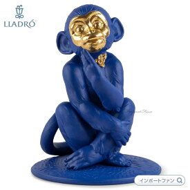 リヤドロ リトルモンキー ボールドブルー 世界限定制作数500点 猿 サル 置物 01009548 LLADRO ギフト プレゼント □