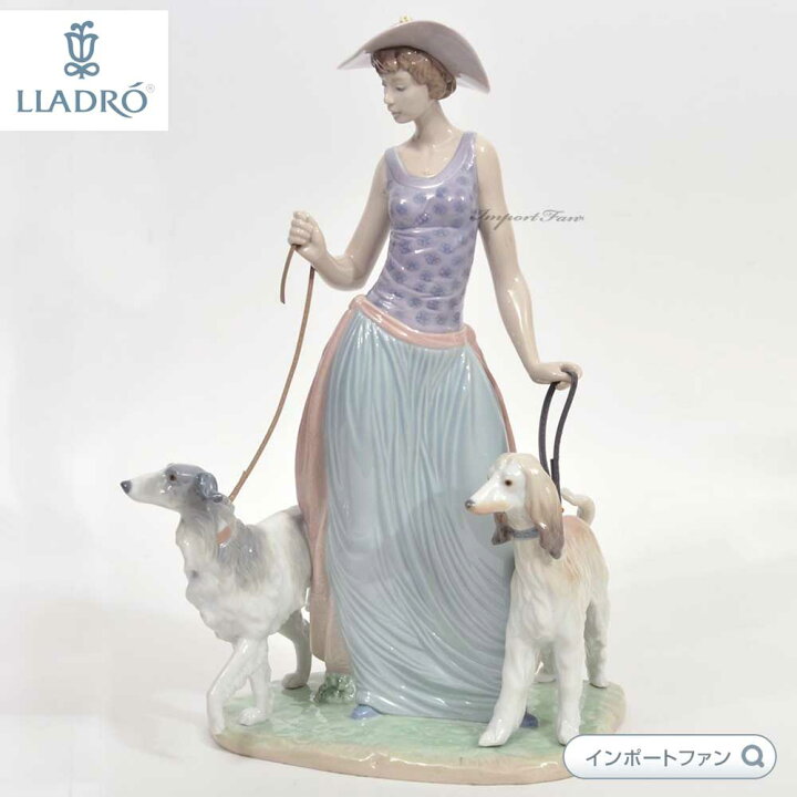 楽天市場】リヤドロ 優雅な散歩のひととき 女性 犬 05802 LLADRO 