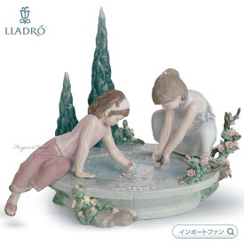 リヤドロ 花の小舟を浮かべて 薔薇 バラ 置物 01008355 LLADRO ギフト プレゼント□