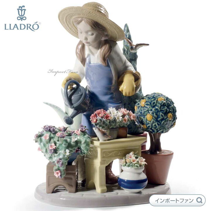 楽天市場】リヤドロ 小さな植木屋さん 少女 小鳥 置物 01008663 LLADRO 