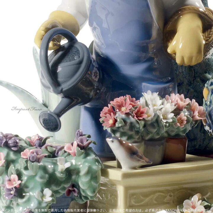 楽天市場】リヤドロ 小さな植木屋さん 少女 小鳥 置物 01008663 LLADRO 