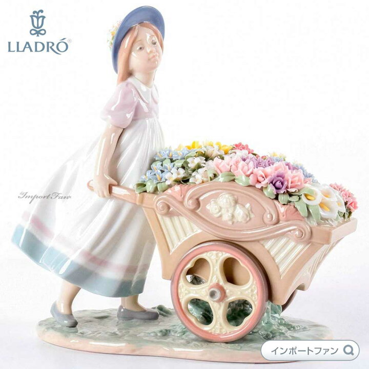 楽天市場】リヤドロ 可愛いお花屋さん 荷車 少女 置物 01006251 LLADRO 