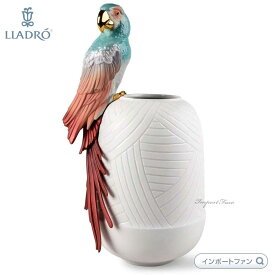 リヤドロ フラワーベース コンゴウインコ レッド 花瓶 置物 01009686 LLADRO ギフト プレゼント □