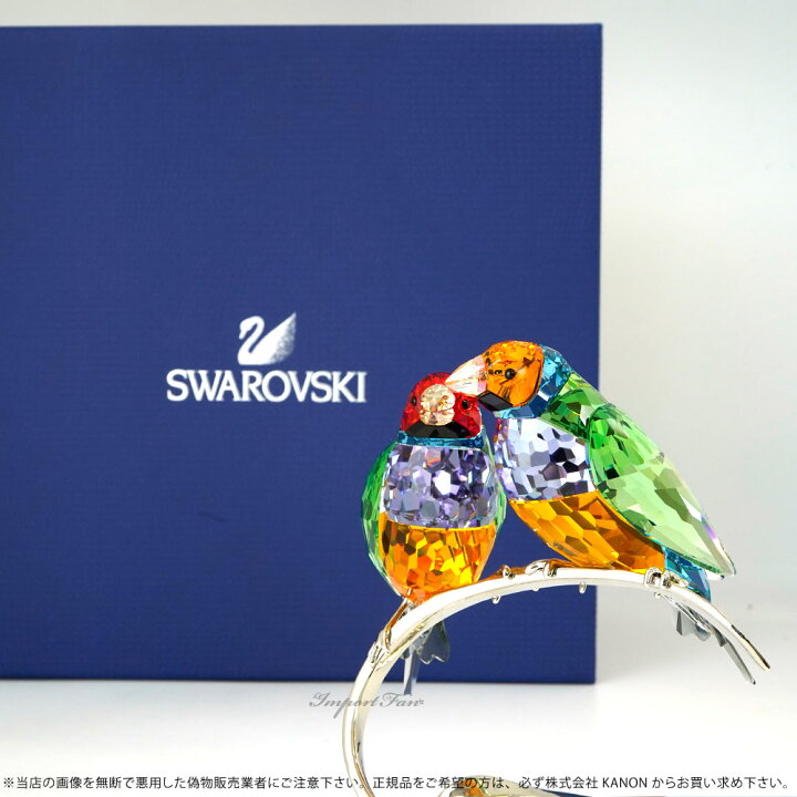 楽天市場】スワロフスキー Swarovski コキンチョウ, ペリドット 鳥 