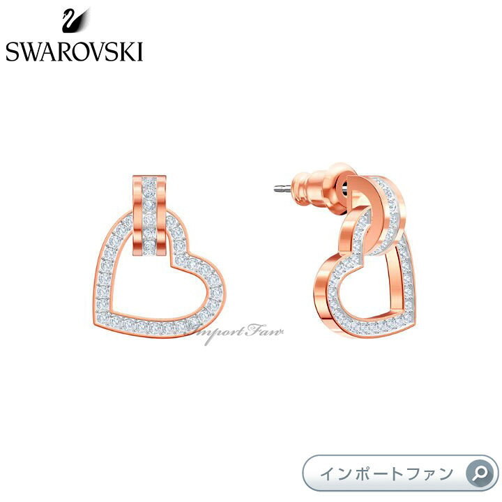 楽天市場】スワロフスキー ラブリー ピアス ホワイト ローズゴールド 
