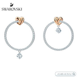 スワロフスキー ライフロング ハート フープピアス 5517933 Swarovski ギフト プレゼント □