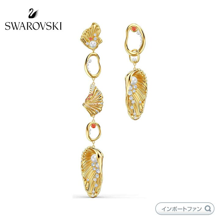 楽天市場】スワロフスキー シェルエンジェル ピアス 貝 ゴールド 