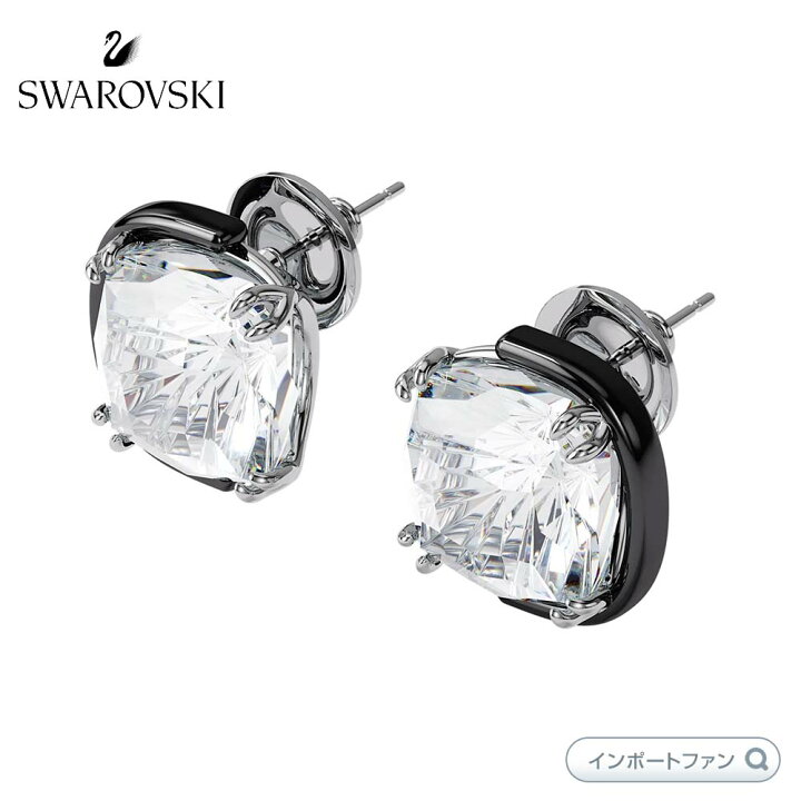 楽天市場】スワロフスキー ハーモニア ピアス クッションカット 
