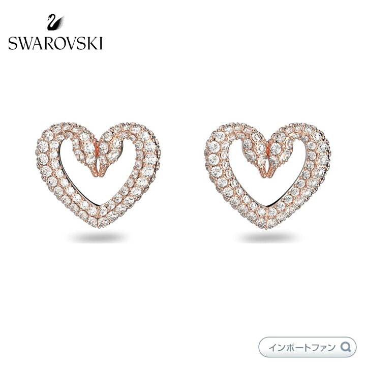 楽天市場】スワロフスキー ウナ スタッドピアス スワン 白鳥 ハート 小 