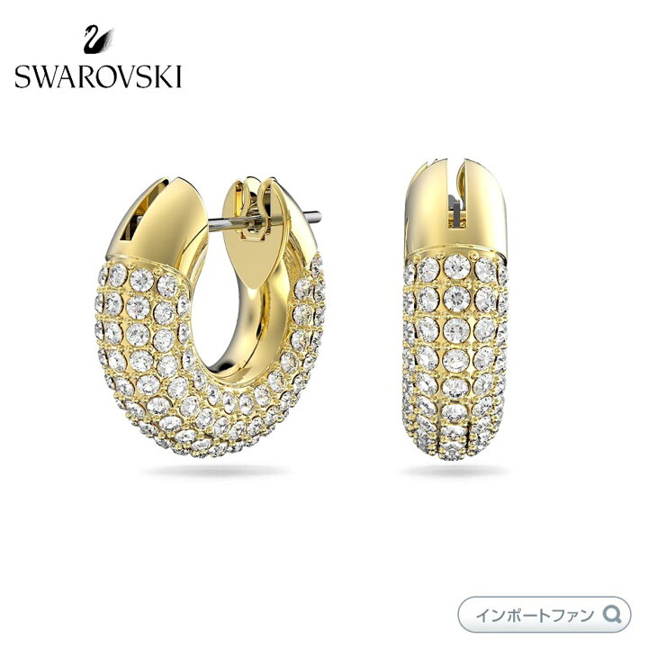 楽天市場】スワロフスキー デクステラ フープピアス パヴェ ゴールド 