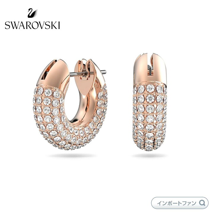 楽天市場】スワロフスキー デクステラ フープピアス パヴェ ローズ 