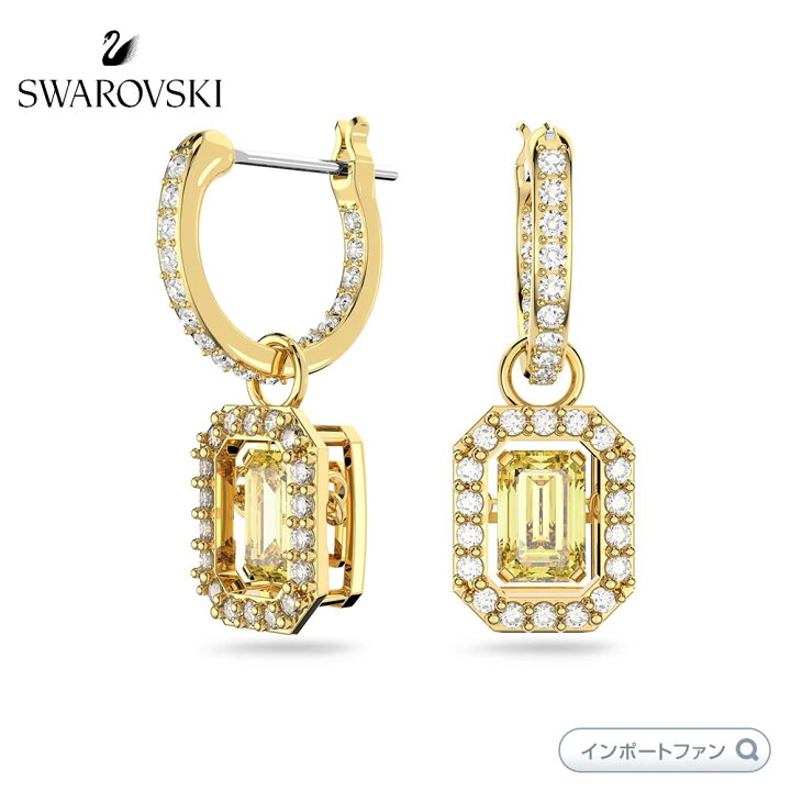 楽天市場】スワロフスキー ミレニアドロップピアス オクタゴンカット 