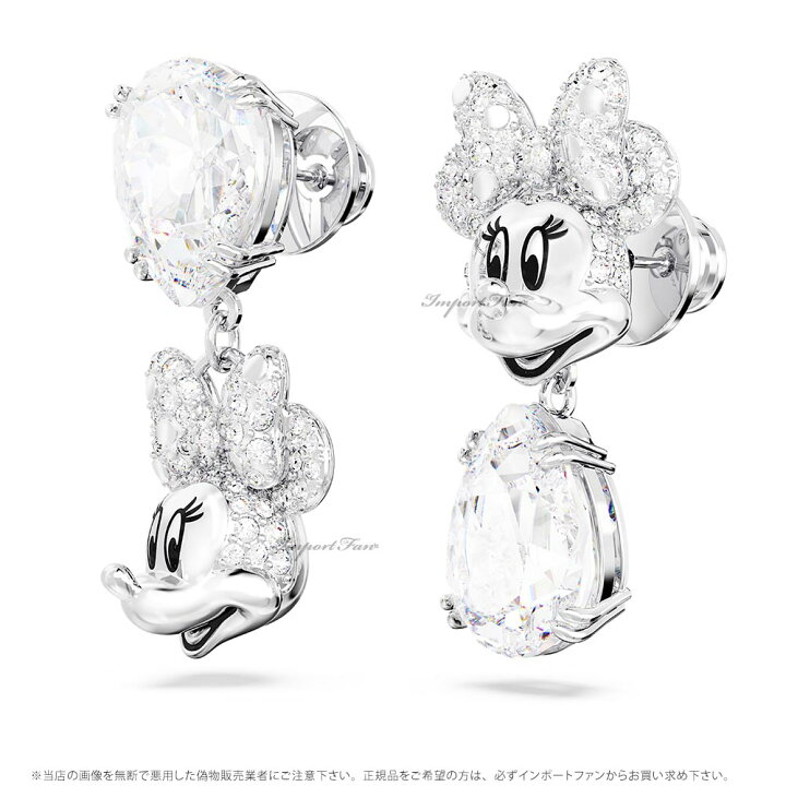 楽天市場】スワロフスキー ディズニー ミニーマウス ドロップピアス 