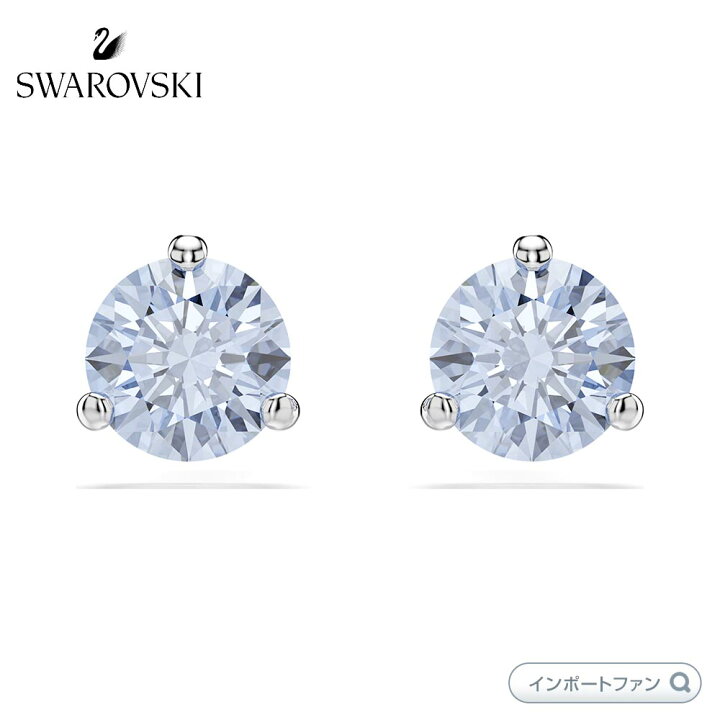 楽天市場】スワロフスキー ソリティア スタッドピアス ラウンドカット 