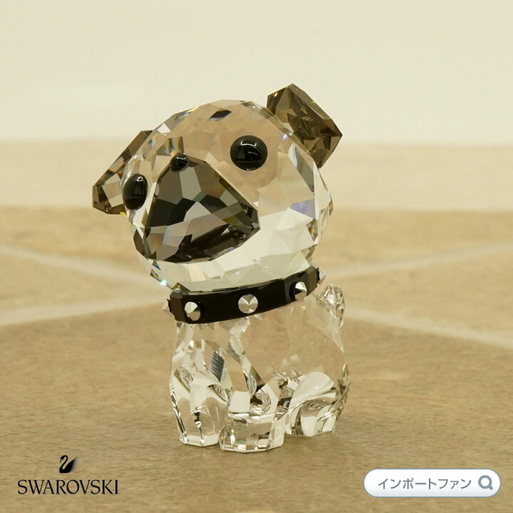 楽天市場 スワロフスキー パピー ロキシー パグ 犬 Swarovski Puppy Roxy The Pug 置物 ギフト プレゼント 即納 Import Fan