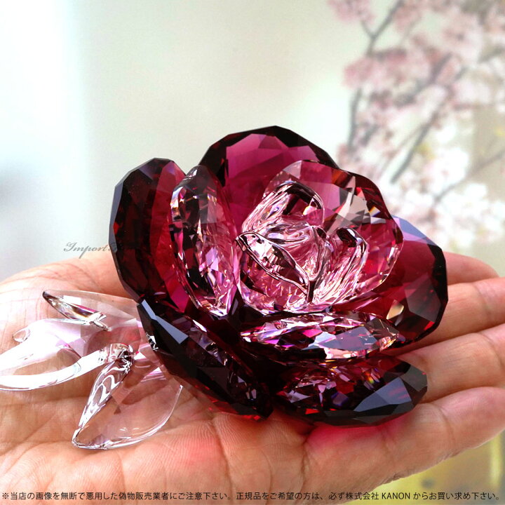 楽天市場】スワロフスキー ピオニー 花 フラワー 置物 レッド 5493711 
