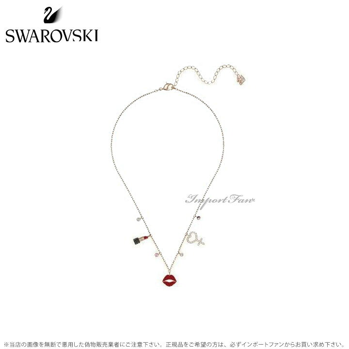 楽天市場】スワロフスキー マイン ネックレス マルチカラー 唇 リップ 