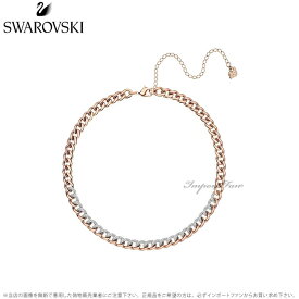 スワロフスキー レイン ネックレス ホワイト ローズゴールド 5424200 Swarovski ギフト プレゼント □