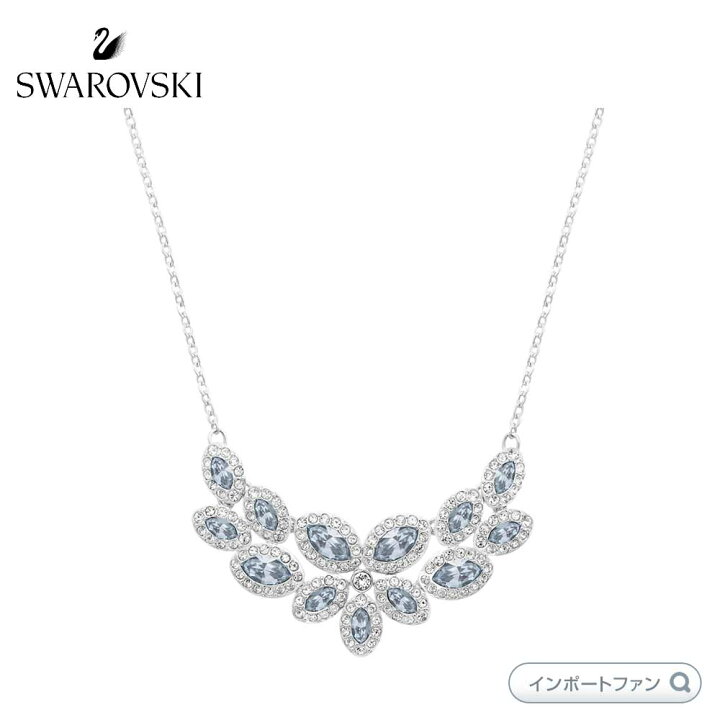 楽天市場】スワロフスキー バロン ネックレス リーフ 葉 ブルー 