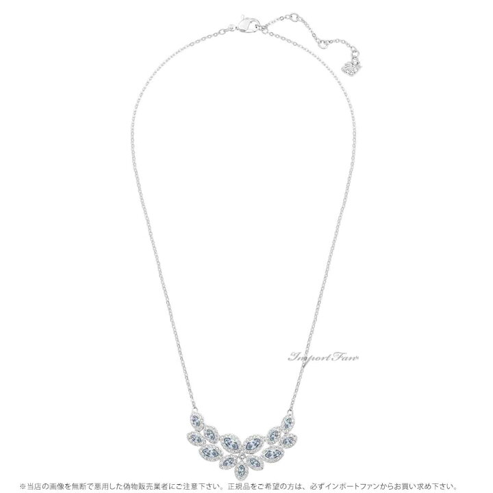 楽天市場】スワロフスキー バロン ネックレス リーフ 葉 ブルー 