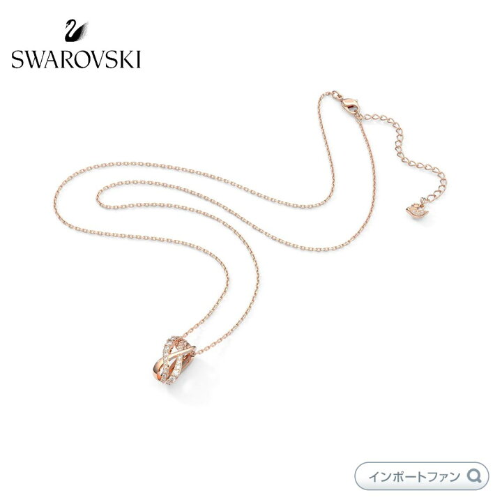 楽天市場】スワロフスキー ツイスト ネックレス ローズゴールド 