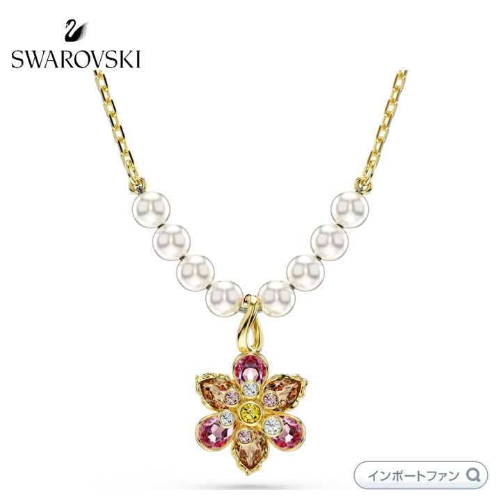 Swarovski ベアモチーフ ネックレス ゴールドカラー クリスタル 
