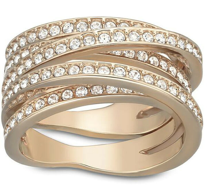 楽天市場】スワロフスキー スパイラル 指輪 リング ローズゴールド  