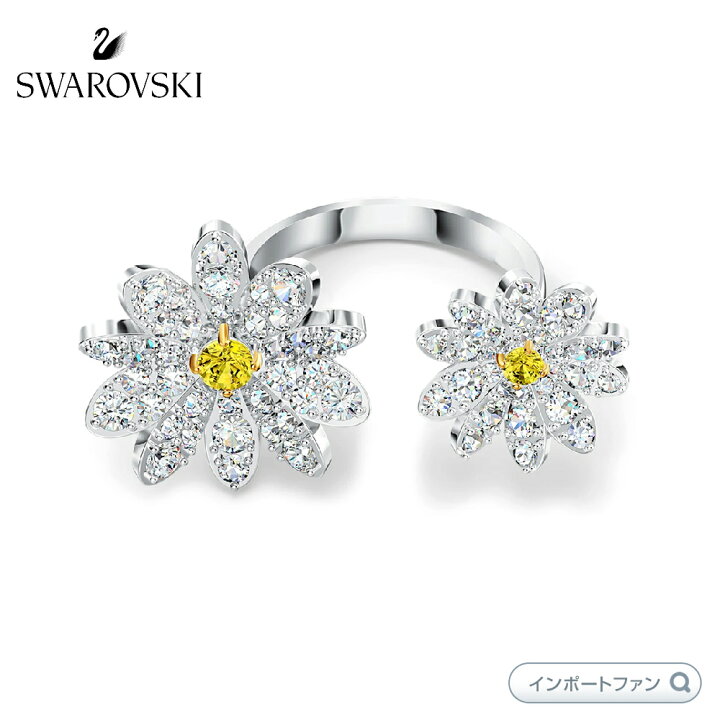 楽天市場】スワロフスキー エターナルフラワー 花 オープンリング 指輪 