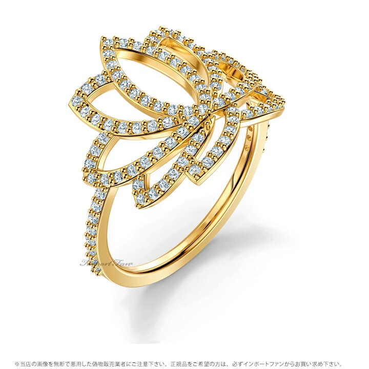 楽天市場】スワロフスキー シンボリック ロータス 花 フラワー リング 