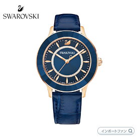 スワロフスキー オクティア ラックス レザーストラップ ウォッチ 腕時計 ブルー 5414413 ギフト プレゼント □