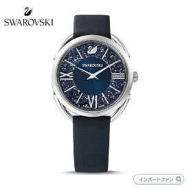スワロフスキー クリスタライン グラム レザーストラップ ウォッチ 腕時計 ブルー 5537961 ギフト プレゼント □