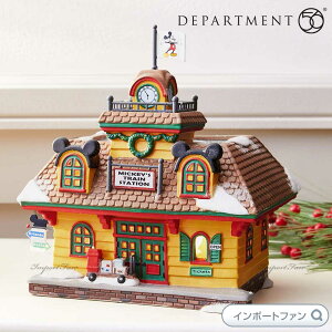 Department 56 ~bL[̃zf[gCXe[V ~bL[}EX ~bL[̃NX}XBbW 4032203 Disney Christmas Village Mickey's Holiday Train Station fp[gg56 