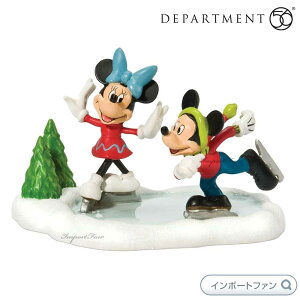 Department 56 ~bL[~j[@XP[gɍs ~j[}EX ~bL[}EX NX}XrbW 811274 Disney Mickey and Minnie Go Skating fp[gg56 