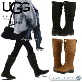 アグ エルザ デコ キルト ジョッキーブーツ 乗馬 レースアップ ブーツ 防水レザー 1013484 UGG Elsa Deco Quilt ギフト プレゼント 【ポイント最大47倍！お買い物マラソン セール】