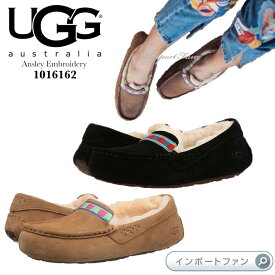 アグ アンスレー エンブロイダリー シープスキン モカシン スリッポン シューズ インドアアウトドア 1016162 UGG Ansley Embroidery ギフト プレゼント □