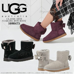 アグ スターガール ボウ ミニ ブーツ 1098475 UGG CLASSIC MINI STARGIRL BOW BOOT ギフト プレゼント □