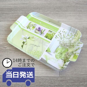 【当日発送 ギフトラッピング無料】トレー おしゃれ 花柄 ライトグリーン 可愛い サイズ キッチン雑貨 トレイ 持ち手あり 運びやすい カフェトレー かわいい おぼん 便利 カフェ お洒落 北