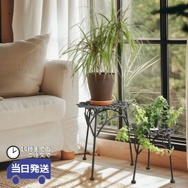 【当日発送 動画あり】花台 フラワースタンド プランタースタンド 室内 ガーデニング インテリア アイアン 玄関 ディスプレイ台 小さい アンティーク調 鉢置き 花置き 観葉植物 アイアン雑貨 ガーデニング雑貨 園芸ラック