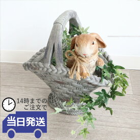 【当日発送 動画あり】鉢カバー おしゃれ プランターカバー 植木鉢 プランター 北欧 ウサギ 置物 かわいい フラワーポット 植木鉢カバー 玄関 ガーデニング雑貨 ベランダ ウサギ雑貨 バスケット カゴ 観葉植物 おすすめ インテリア雑貨 リビング フラワーアレンジベース