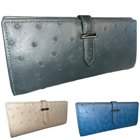 長財布 ベロ付きカブセ型 カードケース付き オーストリッチ本革 フルポイント GUODI グォディ TK-30LW100 財布 サイフ さいふ 長財布 長札 オーストリッチ 本革 レザー フルポイント レディース メンズ 男女兼用