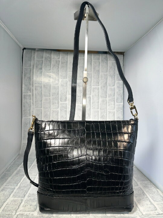 楽天市場】2WAY ショルダーバッグ 両アオリ型 クロコダイル本革  