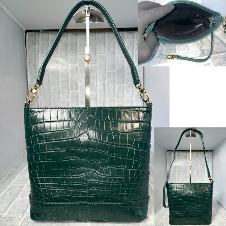 楽天市場】2WAY ショルダーバッグ 両アオリ型 クロコダイル本革  