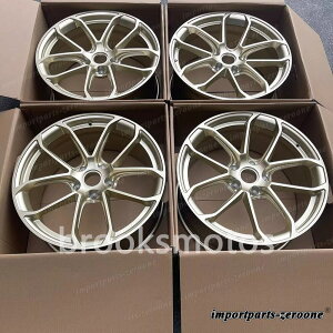 22インチ 新品 ツイン 5 スポーク ゴールド スタイル ホイール 2017+ ポルシェ カイエン 22x9.5/11.5 LI-1128