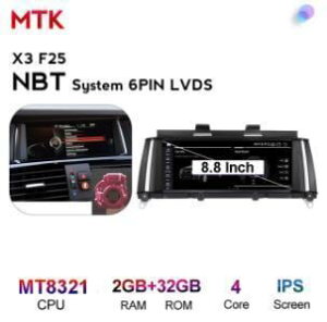 BMW X3 F25 2011-2017 AhChir 8.8C` MTK NBT 32G@@-YA-1078