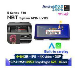 BMW�@5�V���[�Y F10 2010-2016 �A���h���C�h�i�r�@12.3�C���` 4-64G NBT�@�@-YA-1047