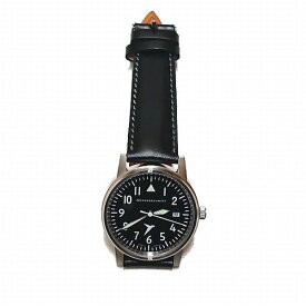 送料無料 Messerschmitt/メッサーシュミット 腕時計 ドイツ時計 ドイツ製 ブライドルレザーストラップ「109 BLACK」Bridle Leather Strap MADE IN GERMANY